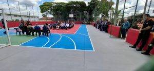 Reinaugurada quadra poliesportiva no São José. Praça também foi revitalizada - IMG 20251104 WA0055